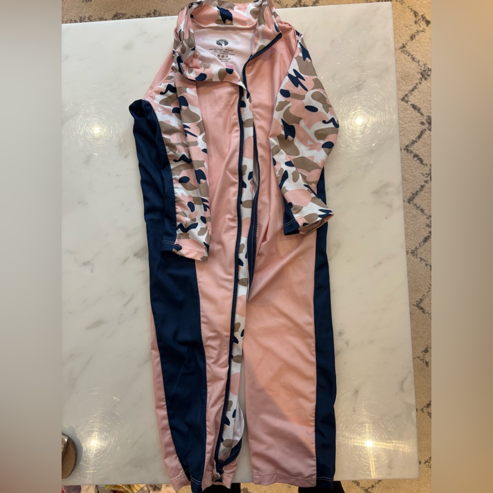 Stonz Pink and Navy Kids Swim Rashguard